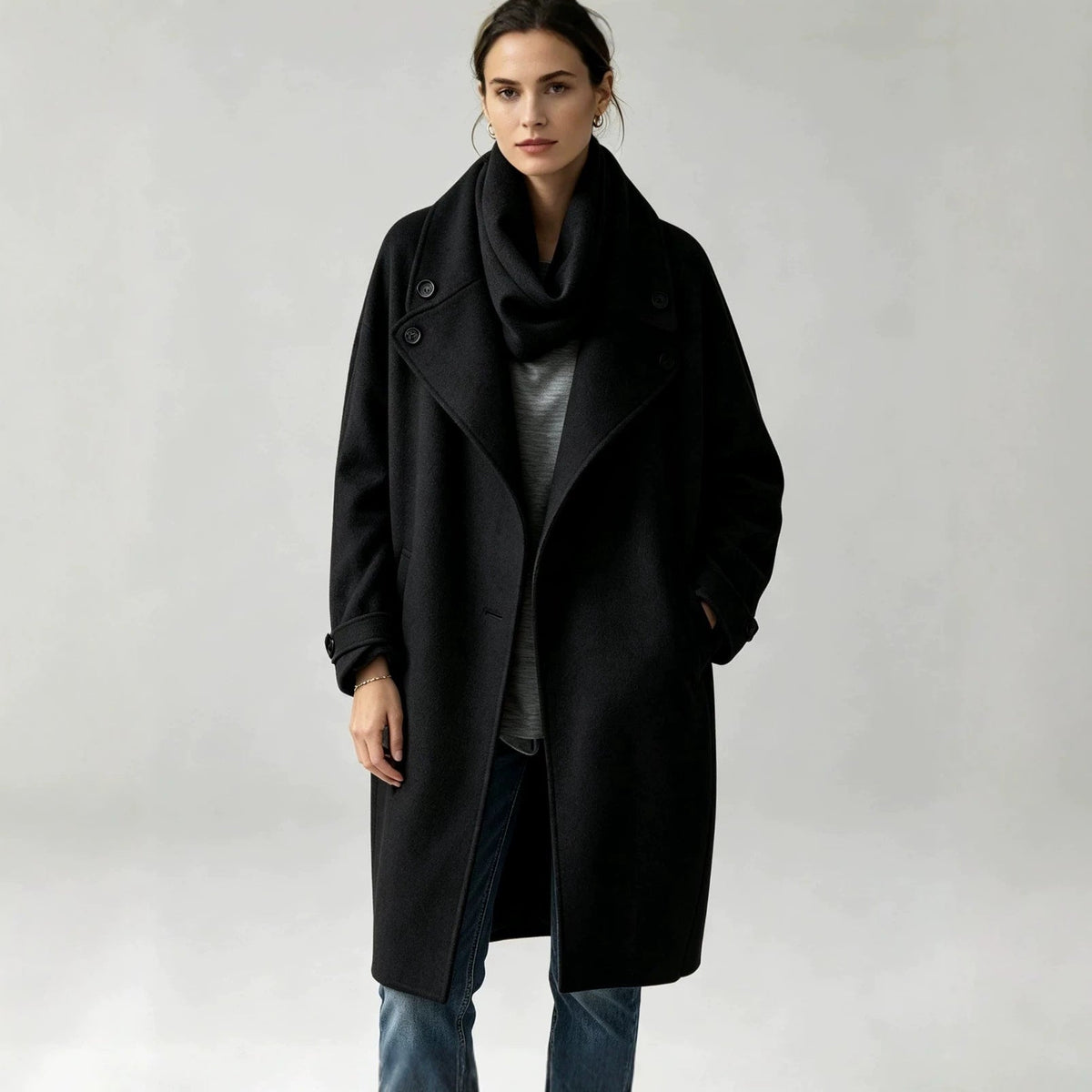 Mid-length Coat For Fall And Winter