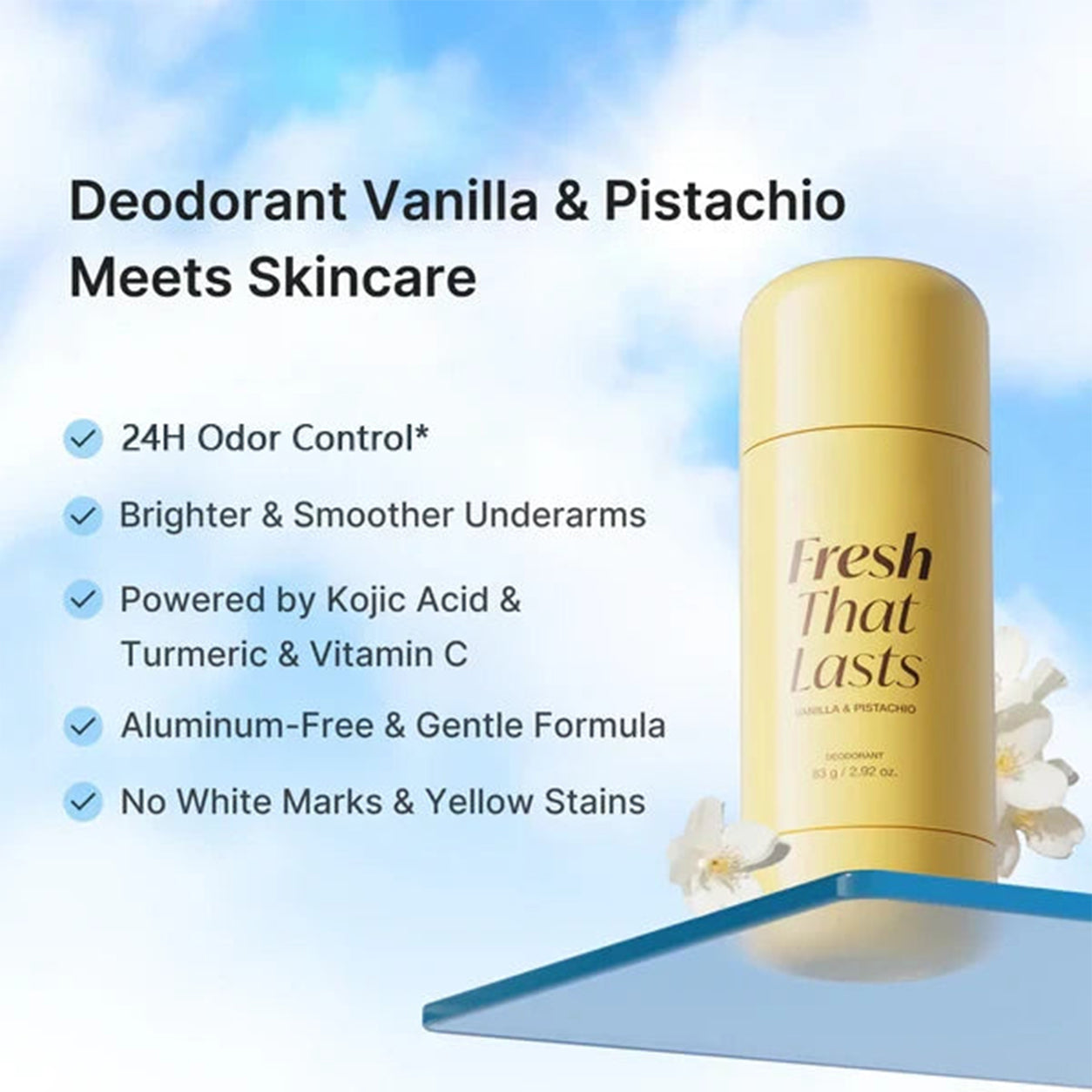 Up to 70% OFF Welather Vanilla Pistachio Deodorant For Odor & Yellow-Stain Worries
