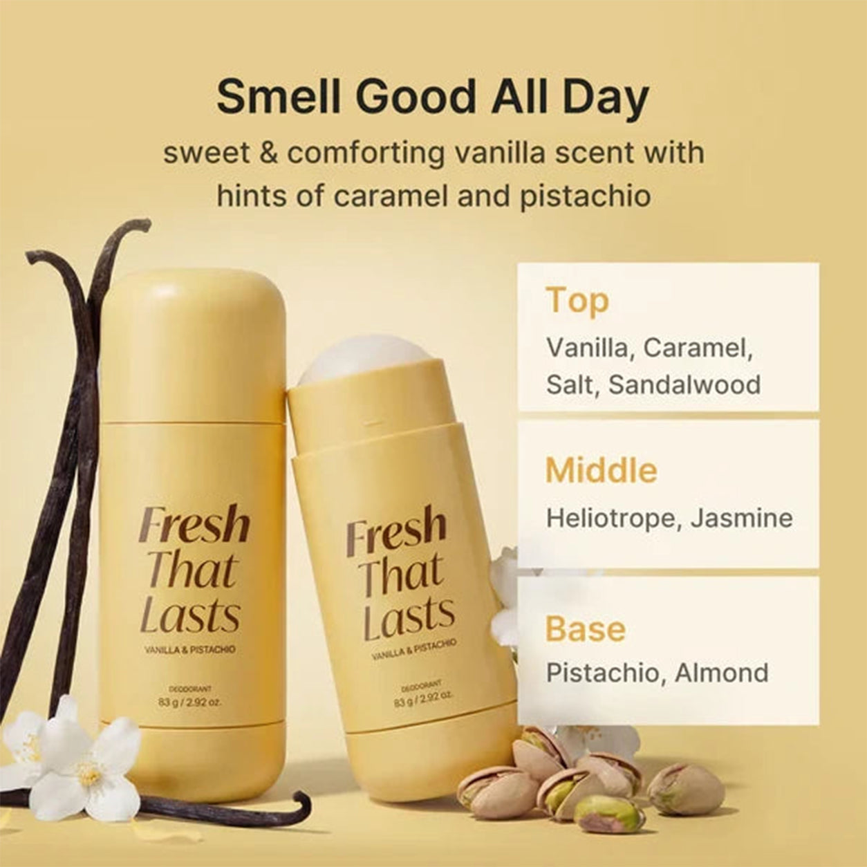 Up to 70% OFF Welather Vanilla Pistachio Deodorant For Odor & Yellow-Stain Worries