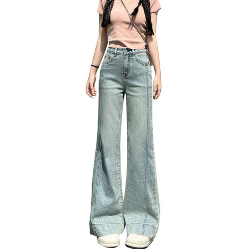 Loose-fit High-waisted Bootcut Jeans For Women