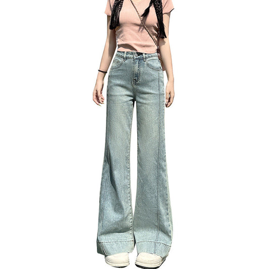 Loose-fit High-waisted Bootcut Jeans For Women
